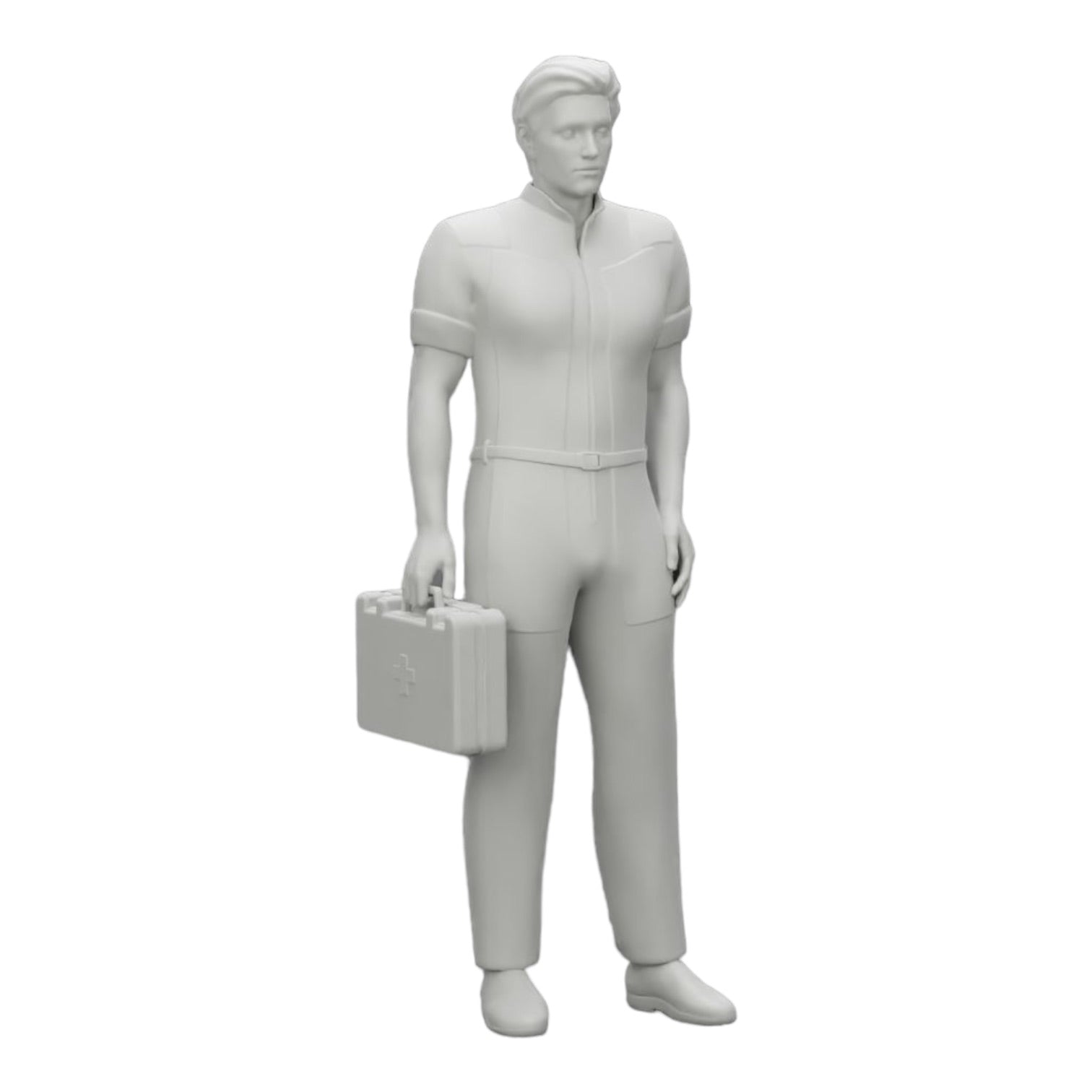 Photo de produit de modélisme diorama 0 : Un secouriste est prêt avec une trousse de premiers secours (Réf n° A28)