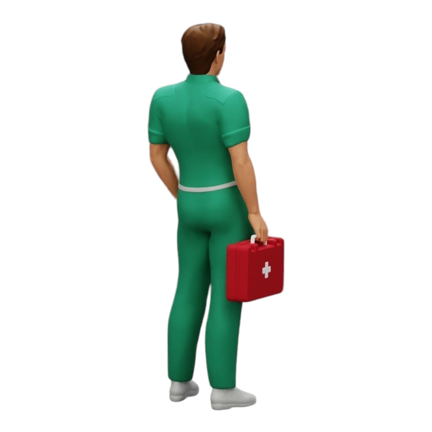Photo de produit de modélisme diorama 0 : Un secouriste est prêt avec une trousse de premiers secours (Réf n° A28)