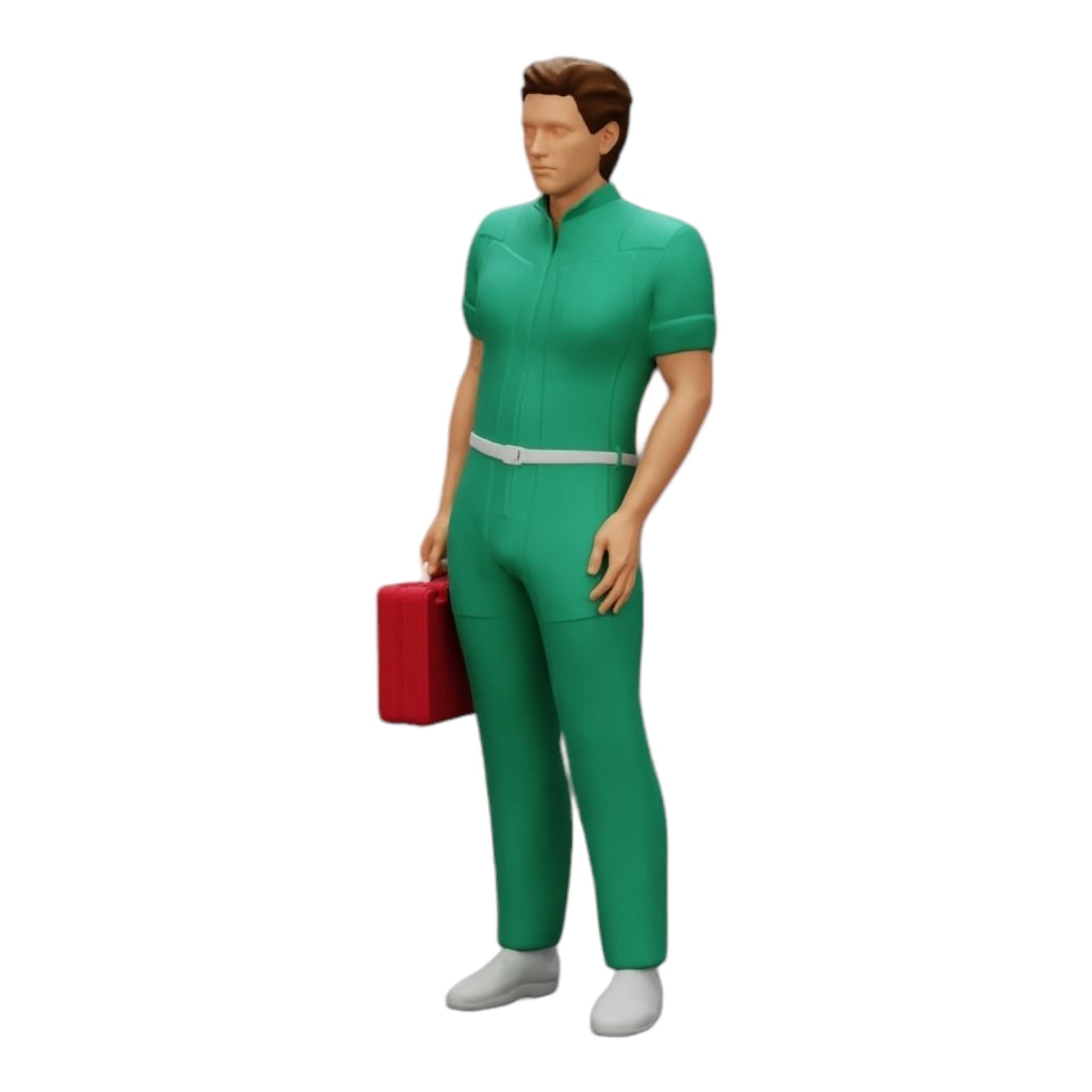 Photo de produit de modélisme diorama 0 : Un secouriste est prêt avec une trousse de premiers secours (Réf n° A28)