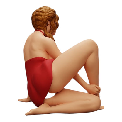 Photo de produit de modélisme diorama 0 : Femme attrayante assise en position accroupie (Réf n° A34)