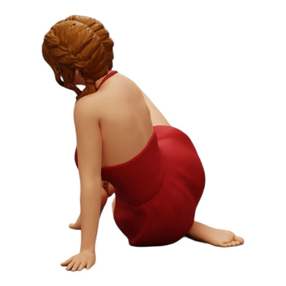 Photo de produit de modélisme diorama 0 : Femme attrayante assise en position accroupie (Réf n° A34)