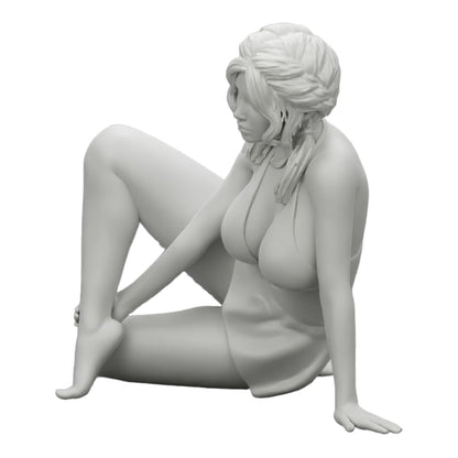 Photo de produit de modélisme diorama 0 : Femme attrayante assise en position accroupie (Réf n° A34)