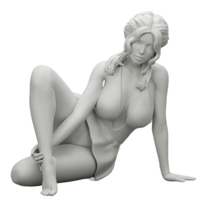 Photo de produit de modélisme diorama 0 : Femme attrayante assise en position accroupie (Réf n° A34)
