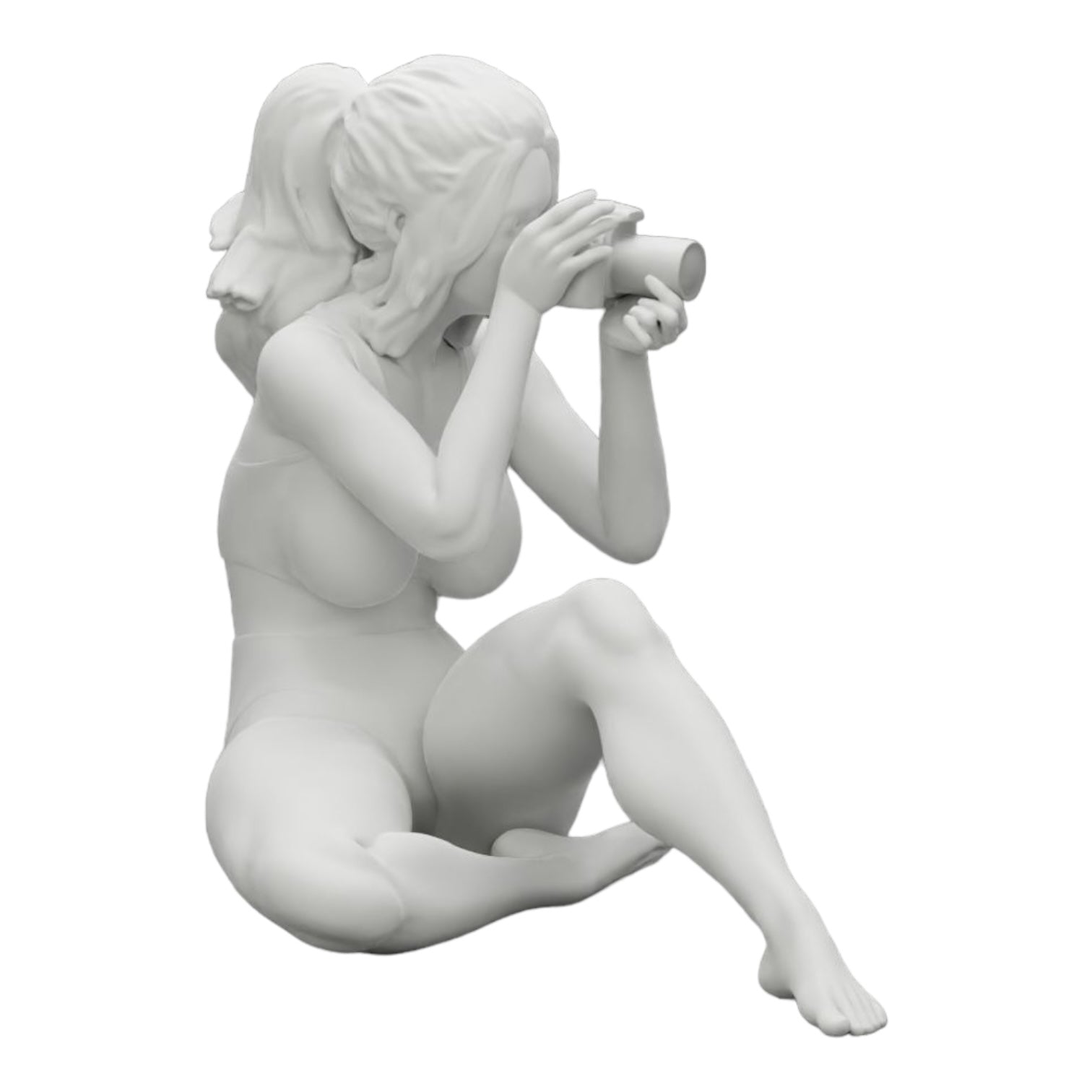 Photo de produit de modélisme diorama 0 : Photographe en bikini assise tenant une caméra (Réf n° A35)