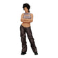 Photo de produit de modélisme diorama 0 : Fille aux cheveux bouclés en pantalon large avec les bras croisés (Ref Nr. A39)