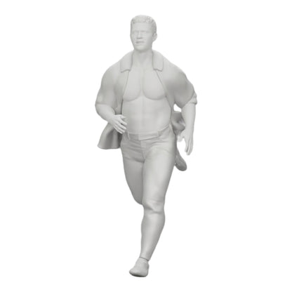 Photo de produit de diorama : homme en chemise ouverte fuyant son arrestation (Ref Nr. A41)