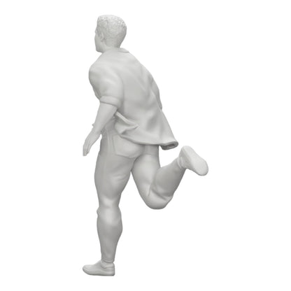 Photo de produit de diorama : homme en chemise ouverte fuyant son arrestation (Ref Nr. A41)