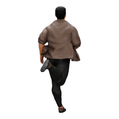 Photo de produit de diorama : homme en chemise ouverte fuyant son arrestation (Ref Nr. A41)