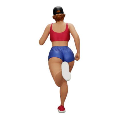 Photo de produit de modélisme diorama 0 : Joggeuse/athlète en short et bonnet (Réf. n° A45)
