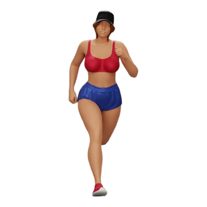 Photo de produit de modélisme diorama 0 : Joggeuse/athlète en short et bonnet (Réf. n° A45)