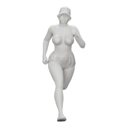 Photo de produit de modélisme diorama 0 : Joggeuse/athlète en short et bonnet (Réf. n° A45)