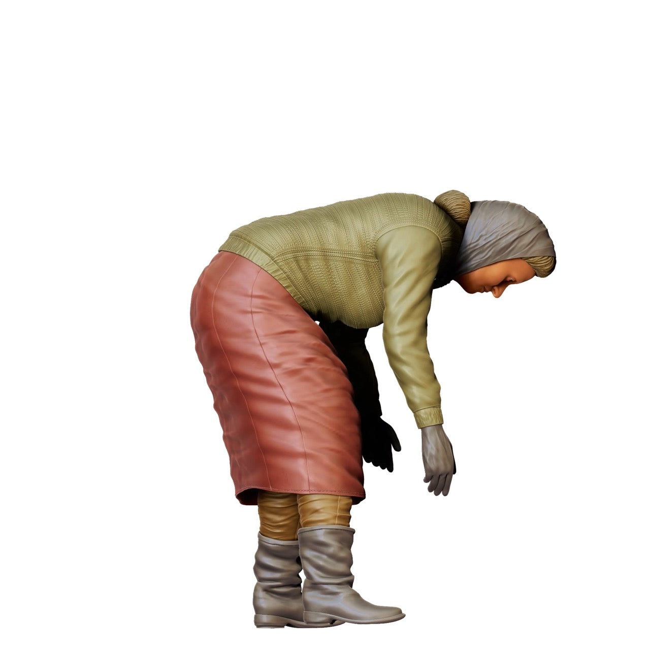 Figurine miniature : Femme du fermier dans le champ - Vieux fermier au travail (n° 301)