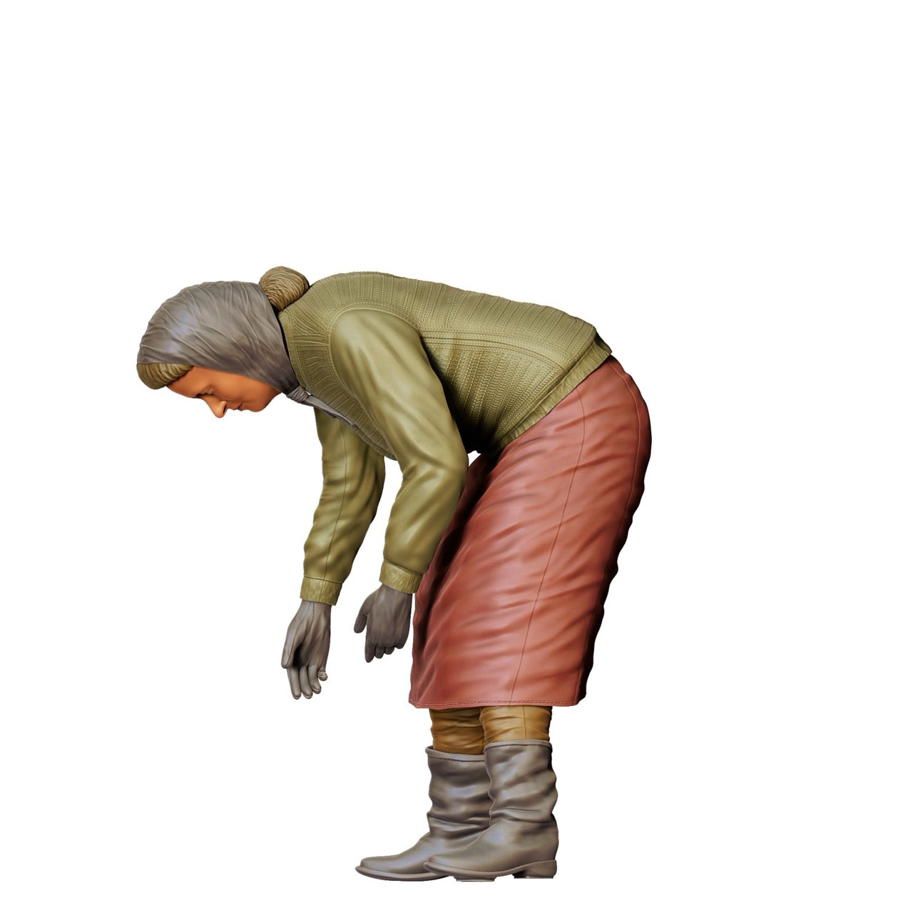Figurine miniature : Femme du fermier dans le champ - Vieux fermier au travail (n° 301)