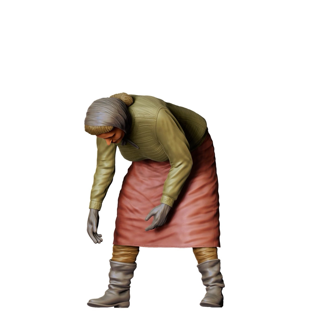 Figurine miniature : Femme du fermier dans le champ - Vieux fermier au travail (n° 301)