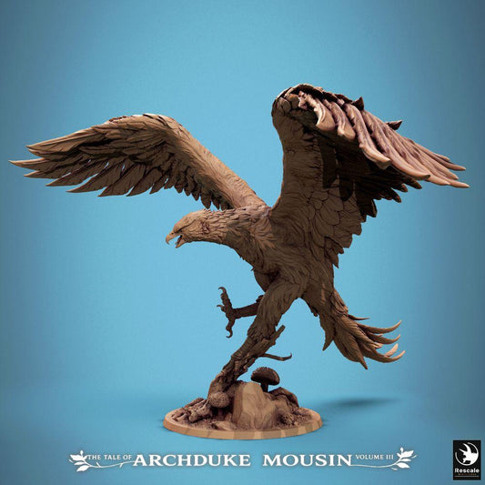 Photo de produit Tabletop 28mm Lord of the Print (LotP) 0 : Miniature Tabletop : Aigle de guerre / Great Eagle - Aigle géant, bête volante, oiseau de proie monstrueux en piqué (25_07_C1)