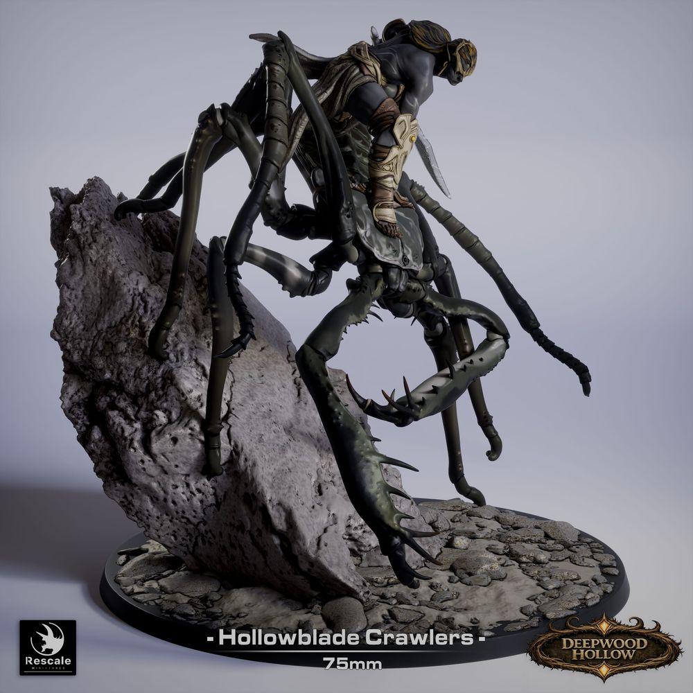 Photo du produit Tabletop 28mm Lord of the Print (LotP) 0: Tabletop Miniature : Assassine cavalier d'araignée sur bête araignée, combattant embusqué avec poignard (26_03_F6)