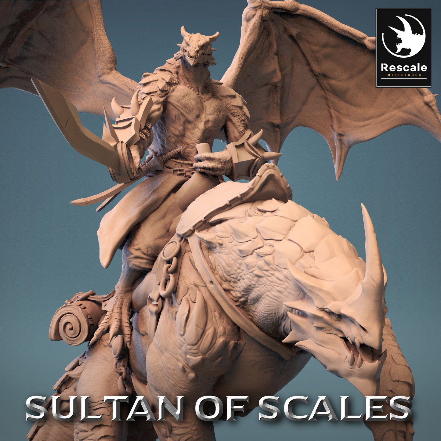 Cavalier Enfant de Dragon sur Lézard - Puissant Soldat du Désert - Guerrier Enfant de Dragon (E5)