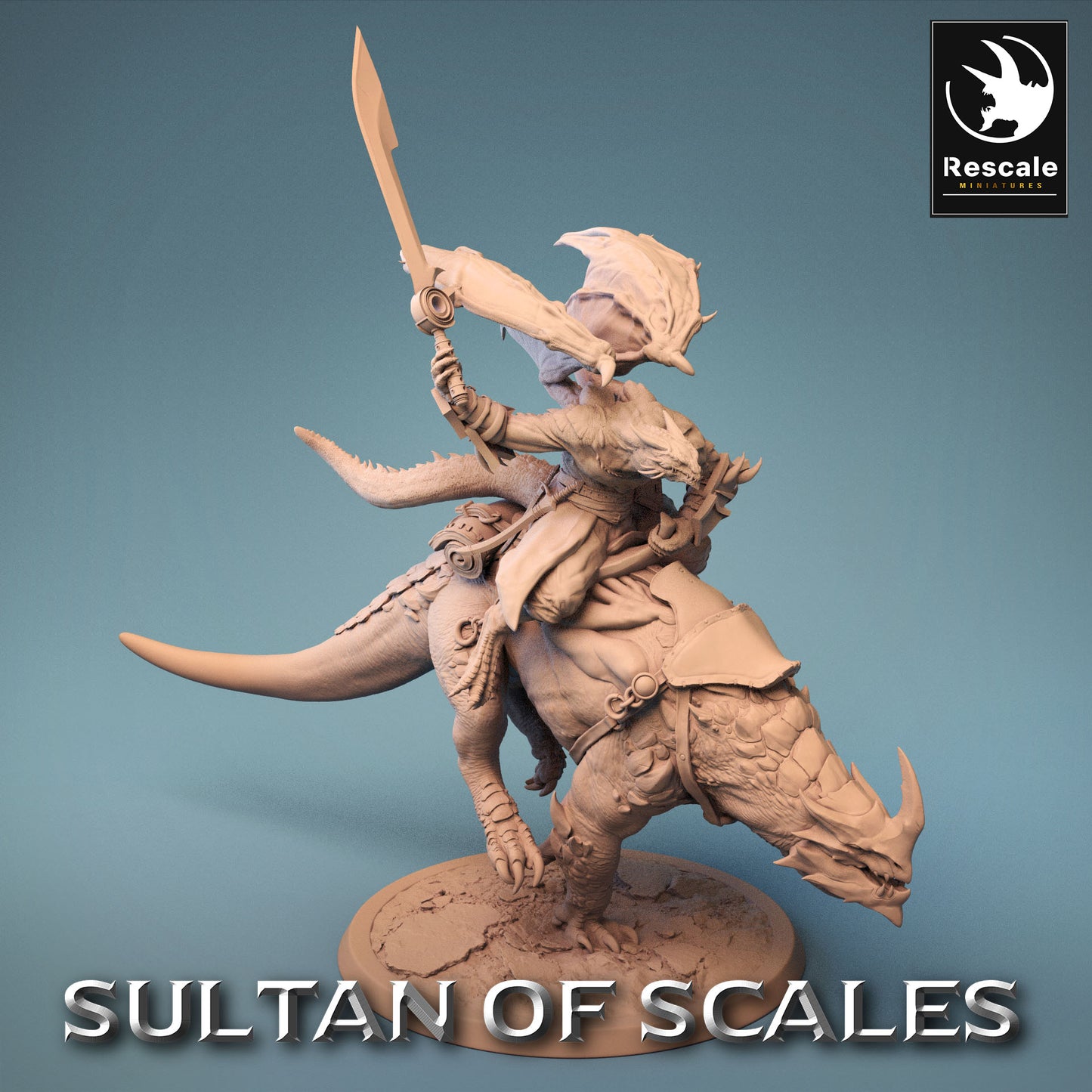Cavalier Enfant de Dragon sur Lézard - Puissant Soldat du Désert - Guerrier Enfant de Dragon (E4)