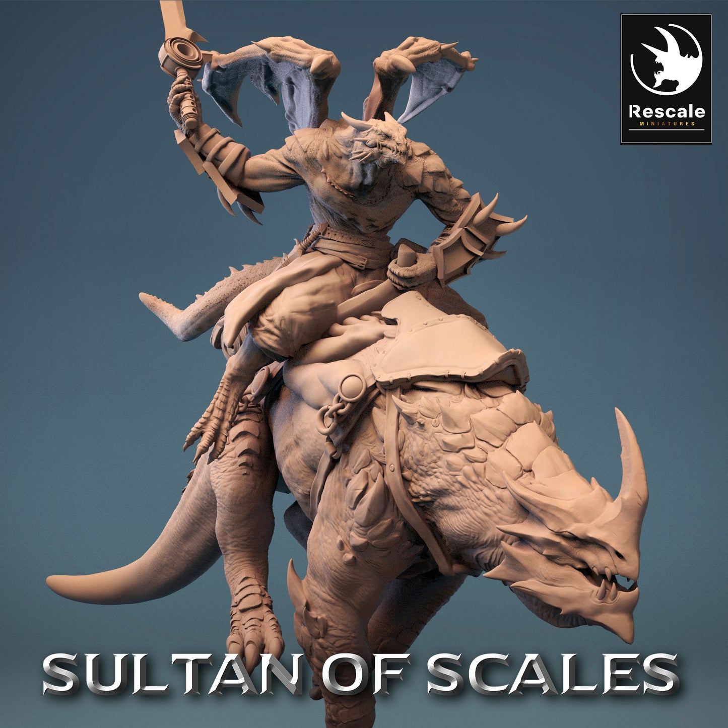 Cavalier Enfant de Dragon sur Lézard - Puissant Soldat du Désert - Guerrier Enfant de Dragon (E4)