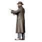 3DP Miniatures 9: Sitzende Figur: Person im Rollstuhl mit erhobener Hand (Ref. Nr. 454)