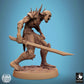 Photo de produit Tabletop 28mm Lord of the Print (LotP) 1 : Miniature Tabletop : Ghul-Berserker Ravager (Ghoul), guerrier mort-vivant et maraudeur maudit avec machette dentelée et armure piquante (24_11_C1)