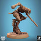 Photo de produit Tabletop 28mm Lord of the Print (LotP) 1 : Figurine Tabletop : Ghul-Berserker et Assassine avec lance, attaque sautée, monstre de Wargaming mort-vivant, combattant de mêlée (24_11_C3)