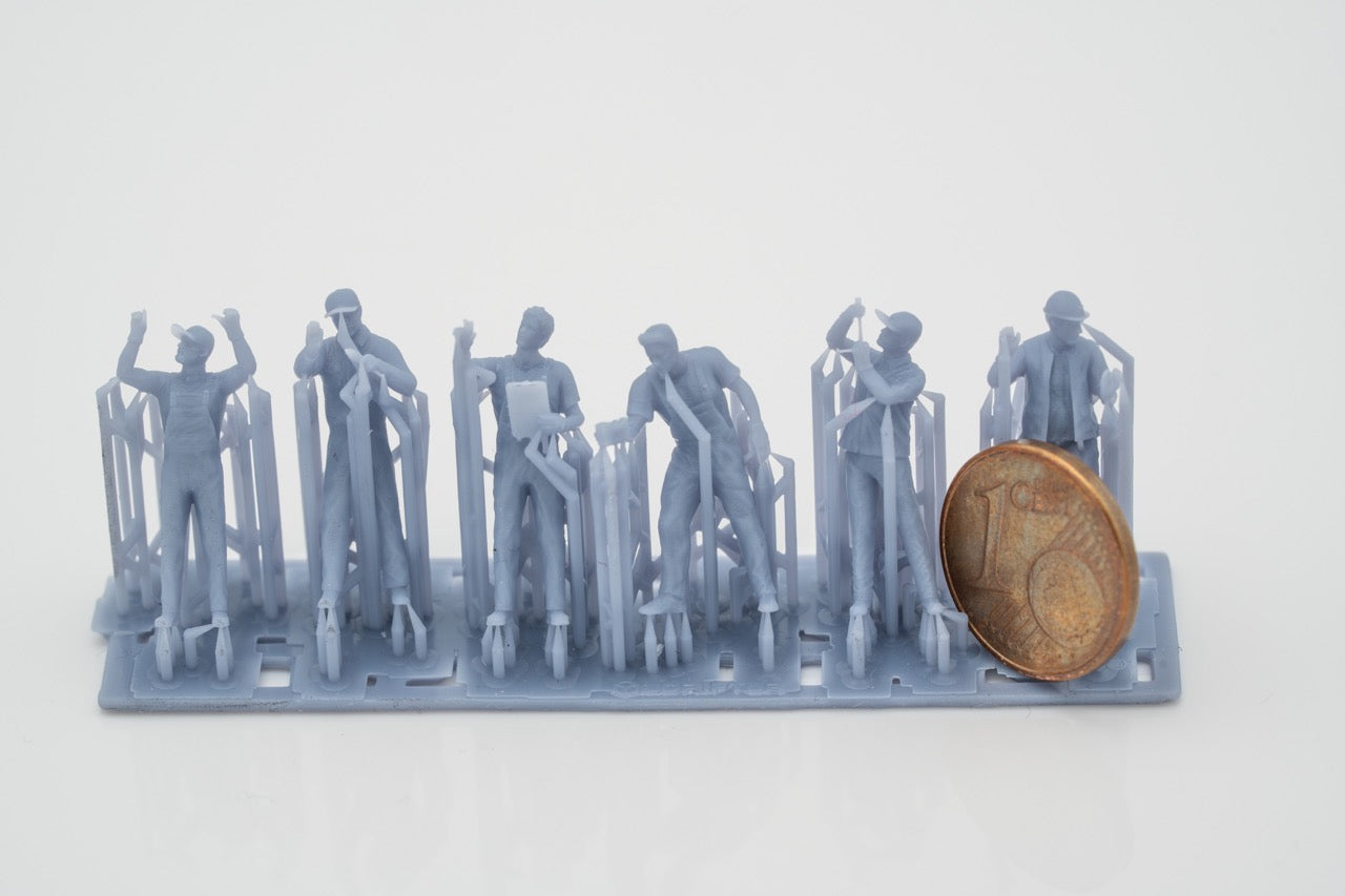 Produktfoto Figur H0, 1:72 - 0: Schrauber/ Mechaniker Figuren Set  (6 Figuren):