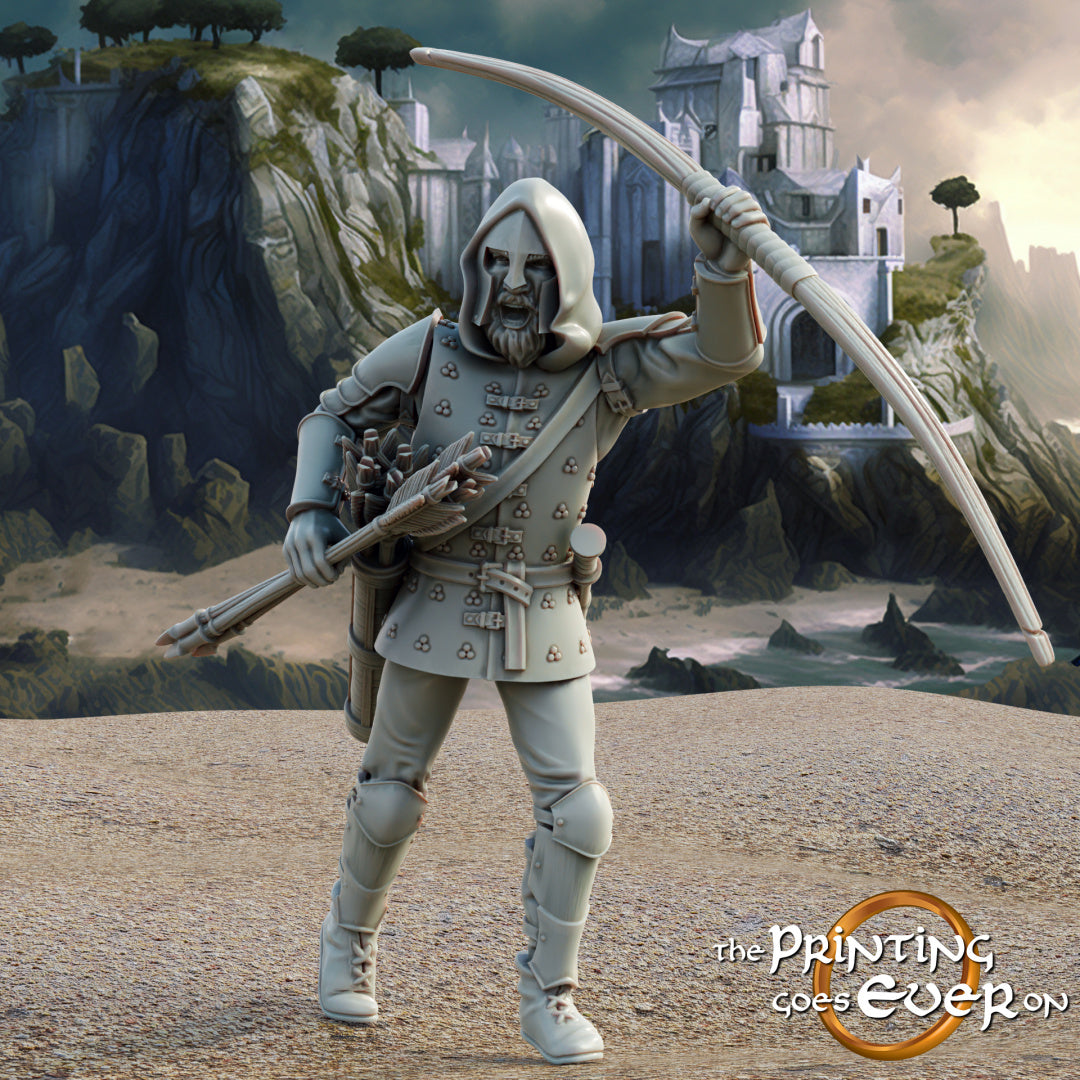 Photo du produit Tabletop 28mm The Printing Goes Ever On (TPGEO) 0 : Bataillon d'archers : Guerriers médiévaux - Gardiens de la ville blanche
