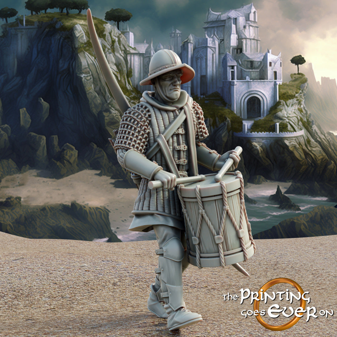 Photo du produit Tabletop 28mm The Printing Goes Ever On (TPGEO) 0 : Bataillon d'archers : Guerriers médiévaux - Gardiens de la ville blanche