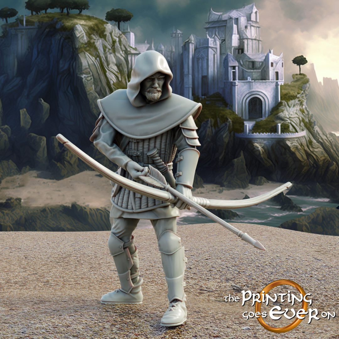 Photo du produit figurine historique médiévale échelle 75mm The Printing Goes Ever On (TPGEO) 0 : Figurines de chevalier médiéval archer allié C - Troupes alliées