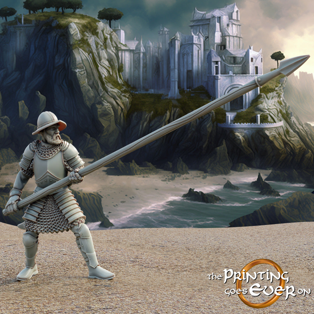 Photo de produit Tabletop 28mm The Printing Goes Ever On (TPGEO) 0: Bataillon de Pikenträger : Guerriers médiévaux - Gardiens de la ville blanche