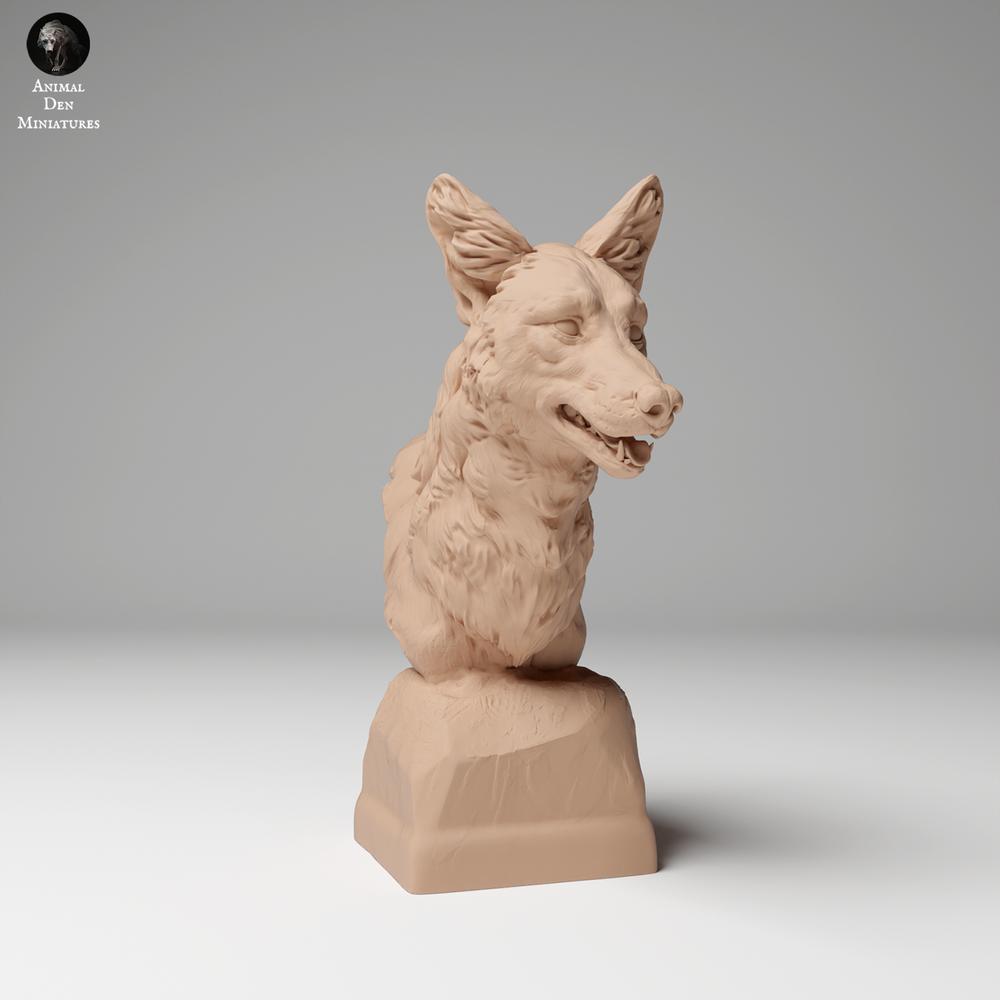 Photo produit figurine animale Animal Den Miniatures 1 : animal sauvage : coyote - buste (24_11_11)