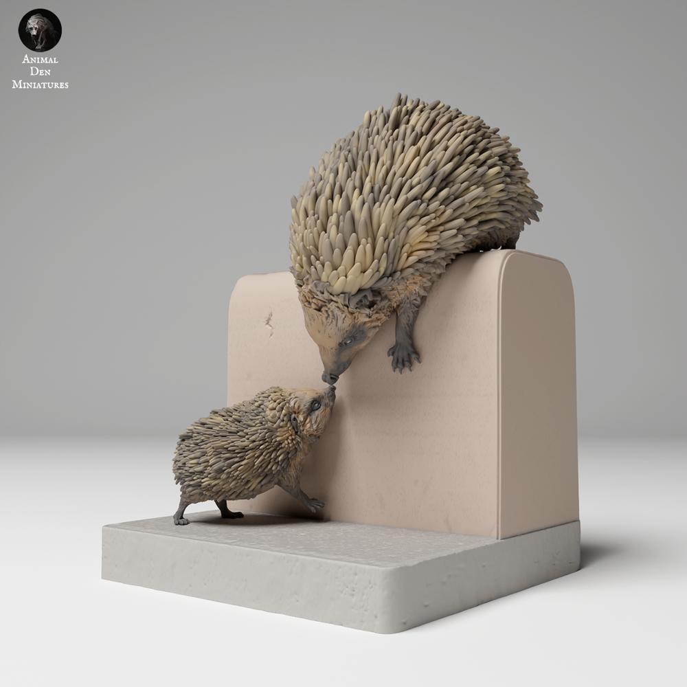 Photo produit 2 : figurine animalière sauvage : hérissons européens - grimpant (24_11_10)