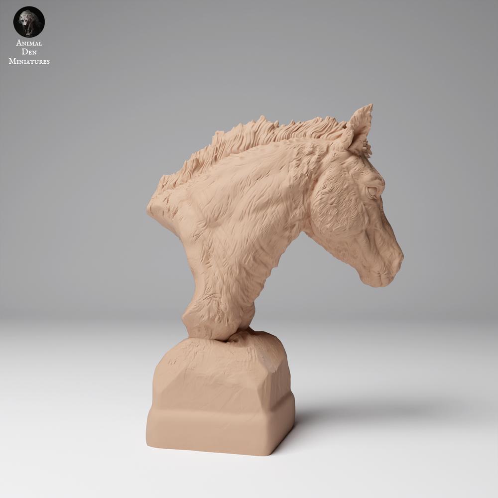 Photo produit figurine animale Animal Den Miniatures 0 : figurine d’animal sauvage : Cheval de Przewalski - buste (24_12_15)