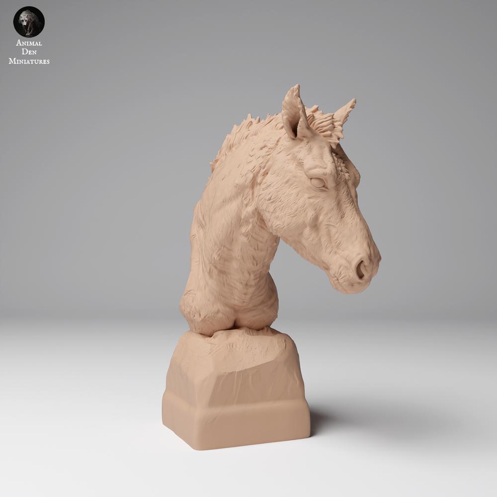 Photo produit figurine animale Animal Den Miniatures 1 : figurine d’animal sauvage : cheval de Przewalski - buste (24_12_15)