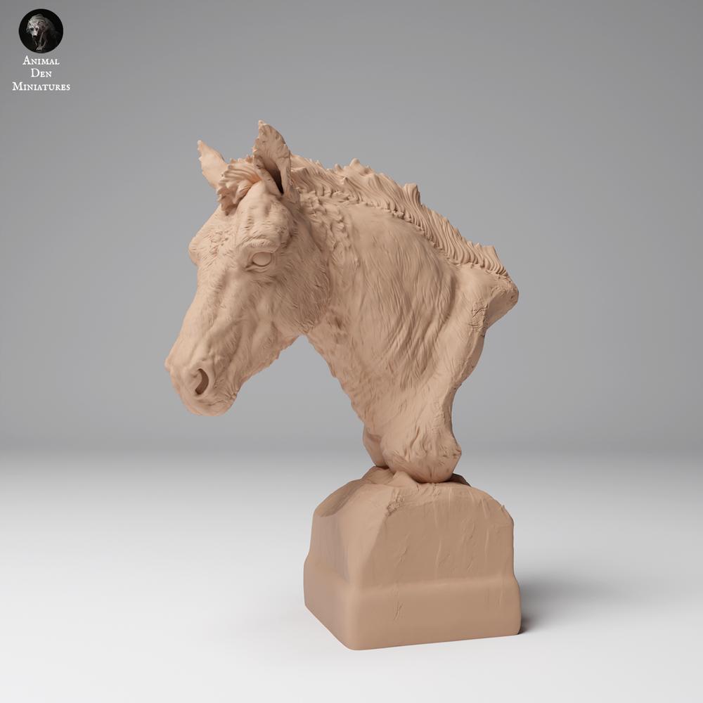 Photo produit figurine animale Animal Den Miniatures 2 : figurine d’animal sauvage : cheval de Przewalski - buste (24_12_15)