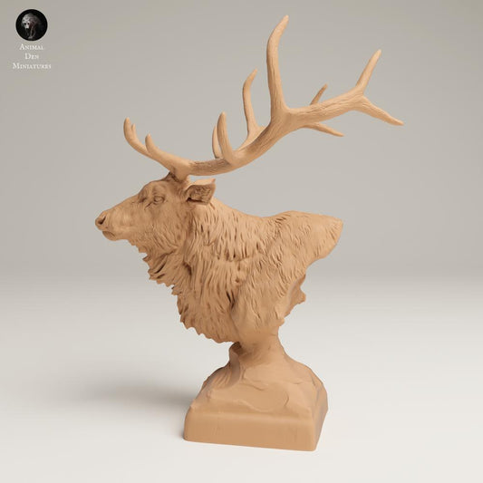Photo produit figurine animale Animal Den Miniatures 0 : animal sauvage : Wapiti - buste (25_06_15)