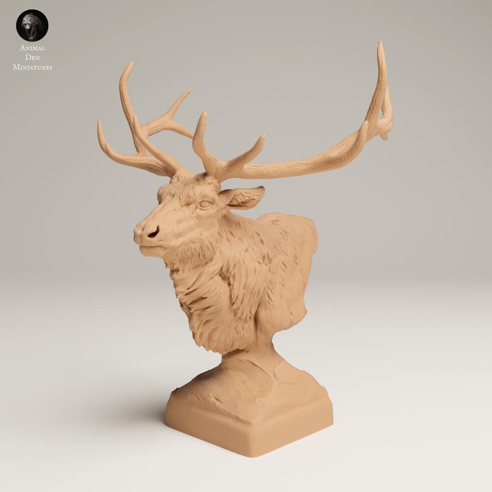 Photo produit figurine animale Animal Den Miniatures 1 : figurine d’animal sauvage : Wapiti - buste (25_06_15)