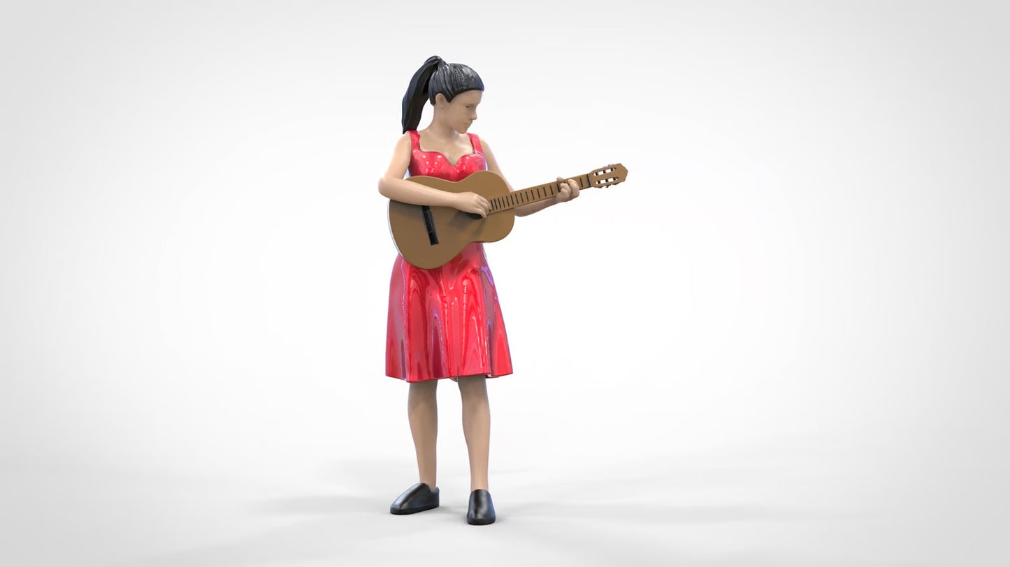 Photo du produit 0 : Musicienne - Femme avec guitare