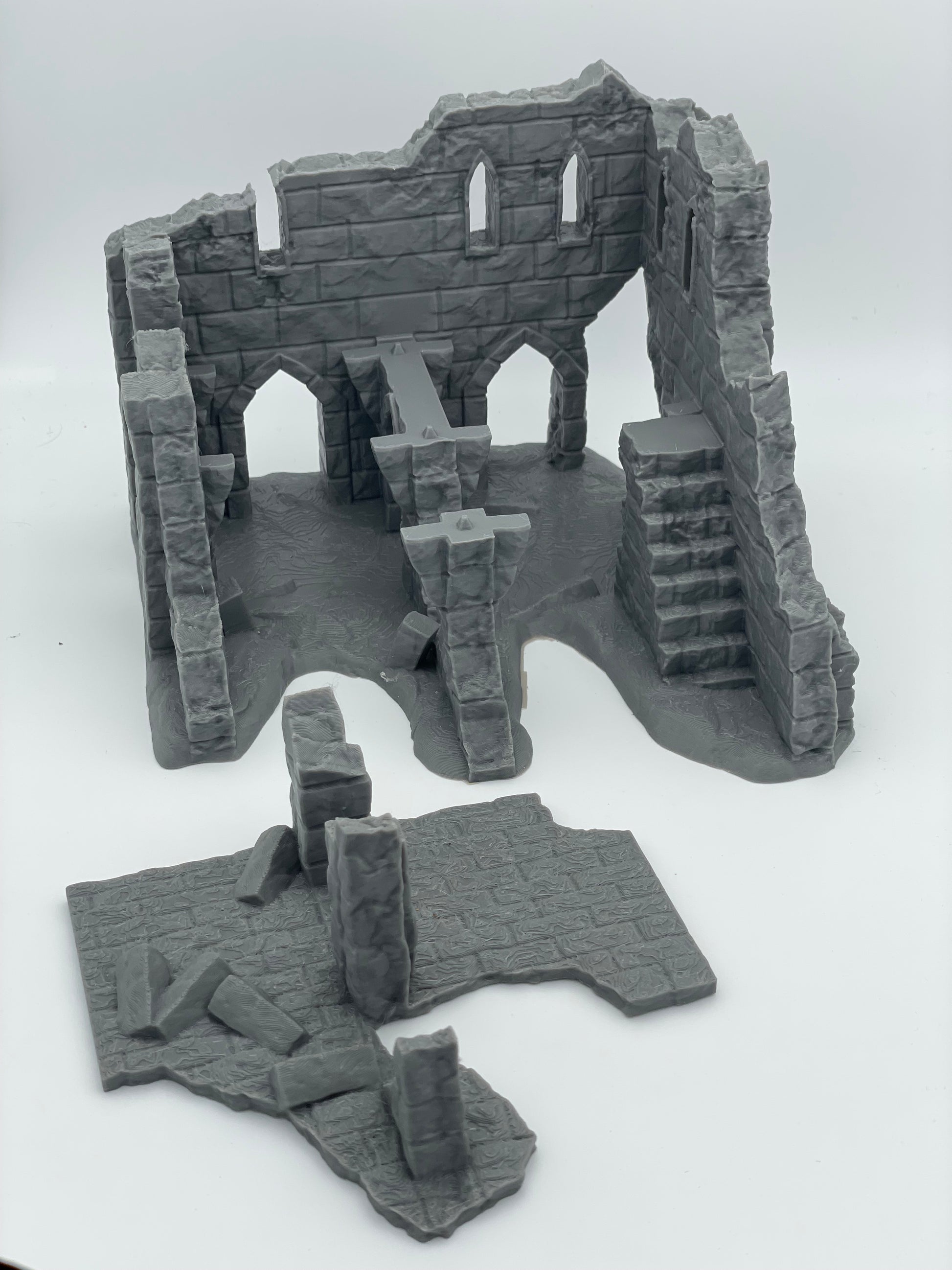 Photo produit Tabletop 28mm The Printing Goes Ever On (TPGEO) 0 : Ruine E - Débris d'une ville médiévale - Maison détruite