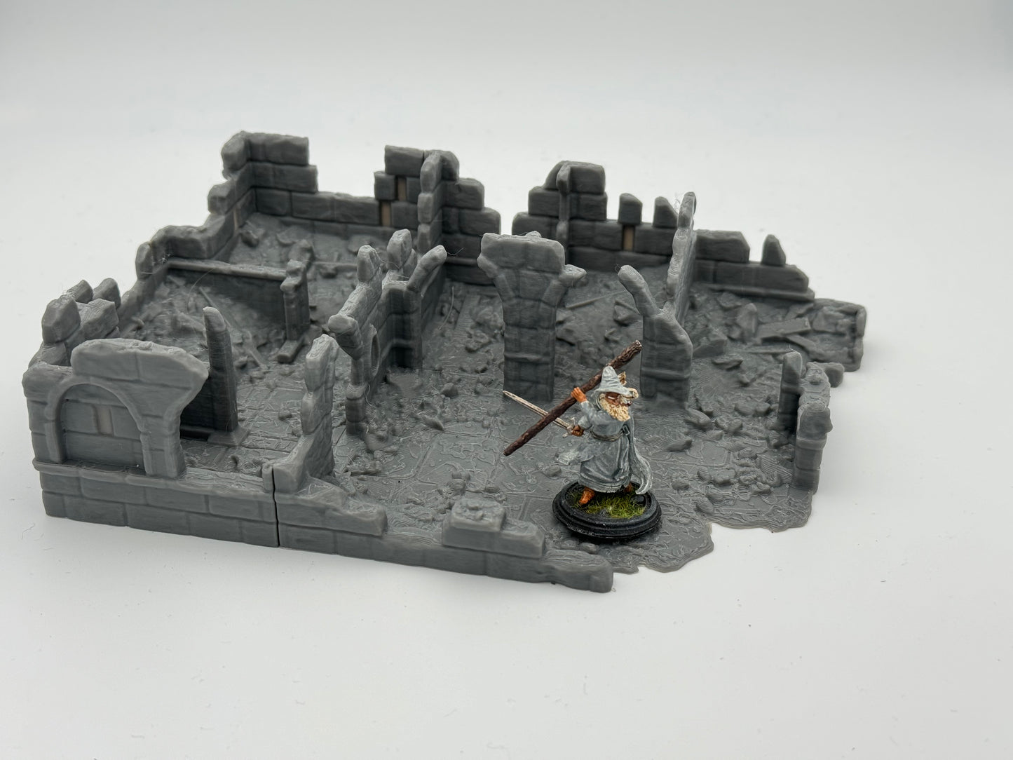 Photo de produit Tabletop 28mm The Printing Goes Ever On (TPGEO) 0 : Ruines d'écuries Ivory City - Bâtiment du royaume de Gonthan - Terrain de Table Ruines d'écuries