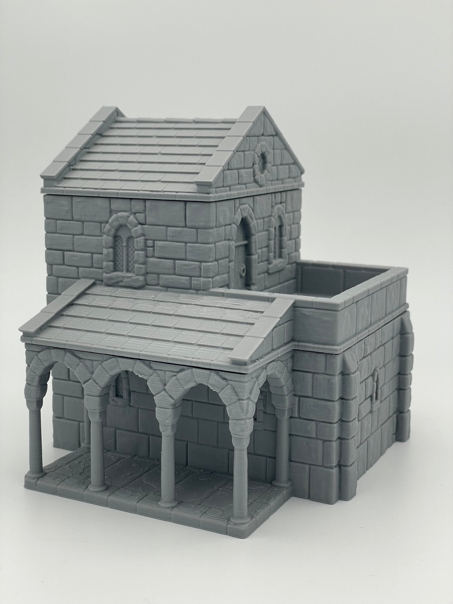 Photo du produit Tabletop 28mm The Printing Goes Ever On (TPGEO) 0 : Maison médiévale A - Bâtiment en pierre du royaume humain de Gonthan - Terrain praticable