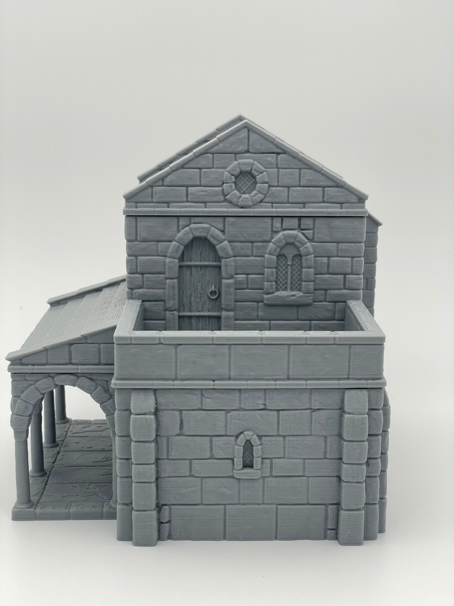 Photo du produit Tabletop 28mm The Printing Goes Ever On (TPGEO) 0 : Maison médiévale A - Bâtiment en pierre du royaume humain de Gonthan - Terrain praticable