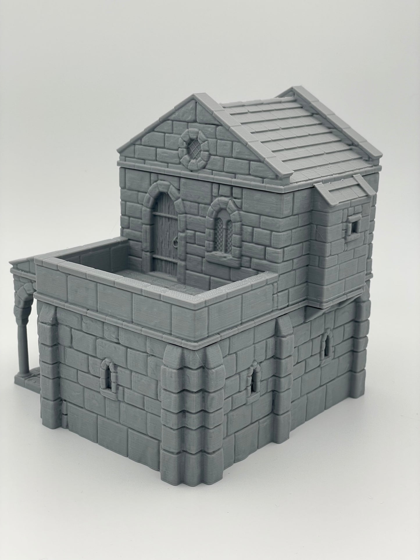 Photo du produit Tabletop 28mm The Printing Goes Ever On (TPGEO) 0 : Maison médiévale A - Bâtiment en pierre du royaume humain de Gonthan - Terrain praticable