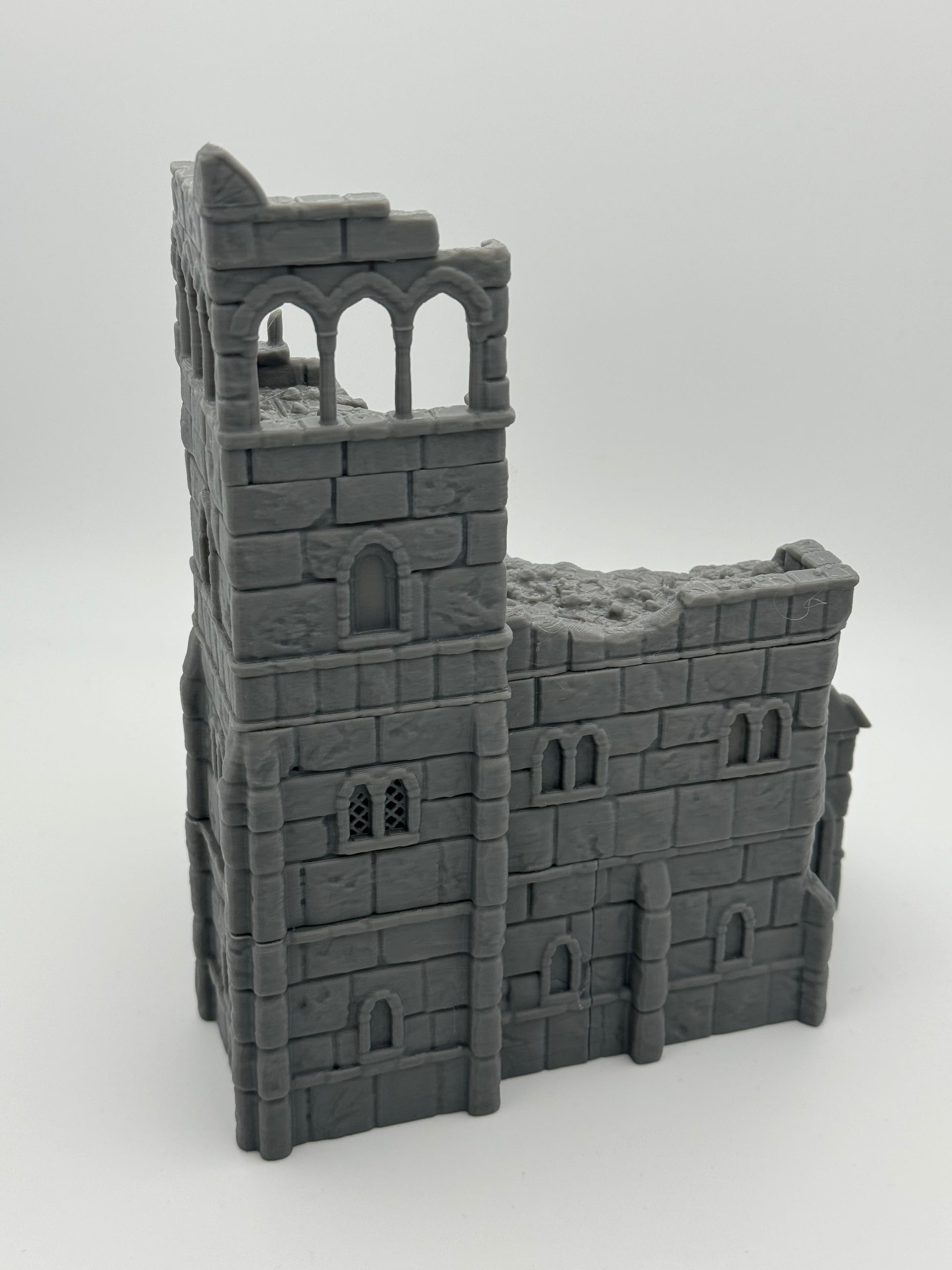 Photo du produit Tabletop 28mm The Printing Goes Ever On (TPGEO) 0 : Ruines de la mairie de la ville d'ivoire - Bâtiment du royaume de Gonthan - Terrain de mairie Tabletop