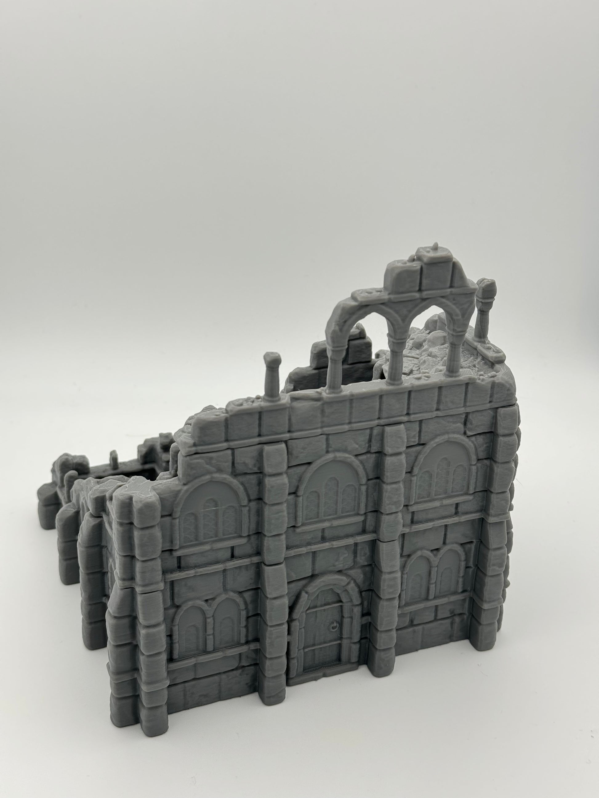 Photo de produit Tabletop 28mm The Printing Goes Ever On (TPGEO) 0 : Ruines d'entrepôt Ivory City - Bâtiment du Royaume de Gonthan - Terrain Tabletop d'entrepôt