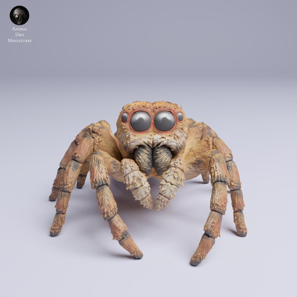 Photo produit figurine animale Animal Den Miniatures 3 : figurine araignée sauteuse aux yeux dorés (25_05_02)