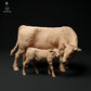 Photo de produit Figurine animale Diorama, modélisme : 0 : Figurine animale de ferme : Vache et veau 2 - Vache Red Devon