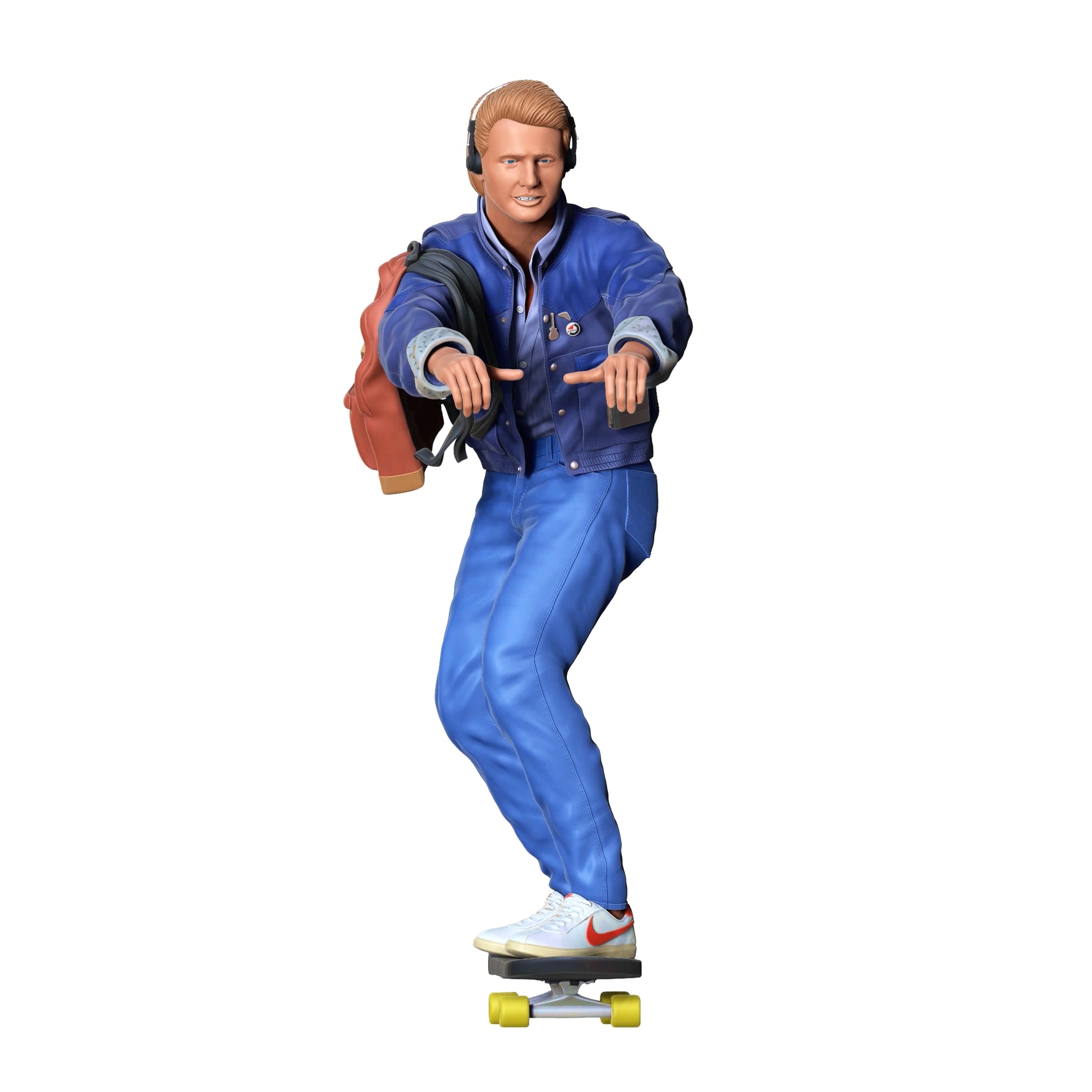 Photo du produit diorama et modélisme figurine miniature : Skateur - Homme sur skateboard avec un sac à dos