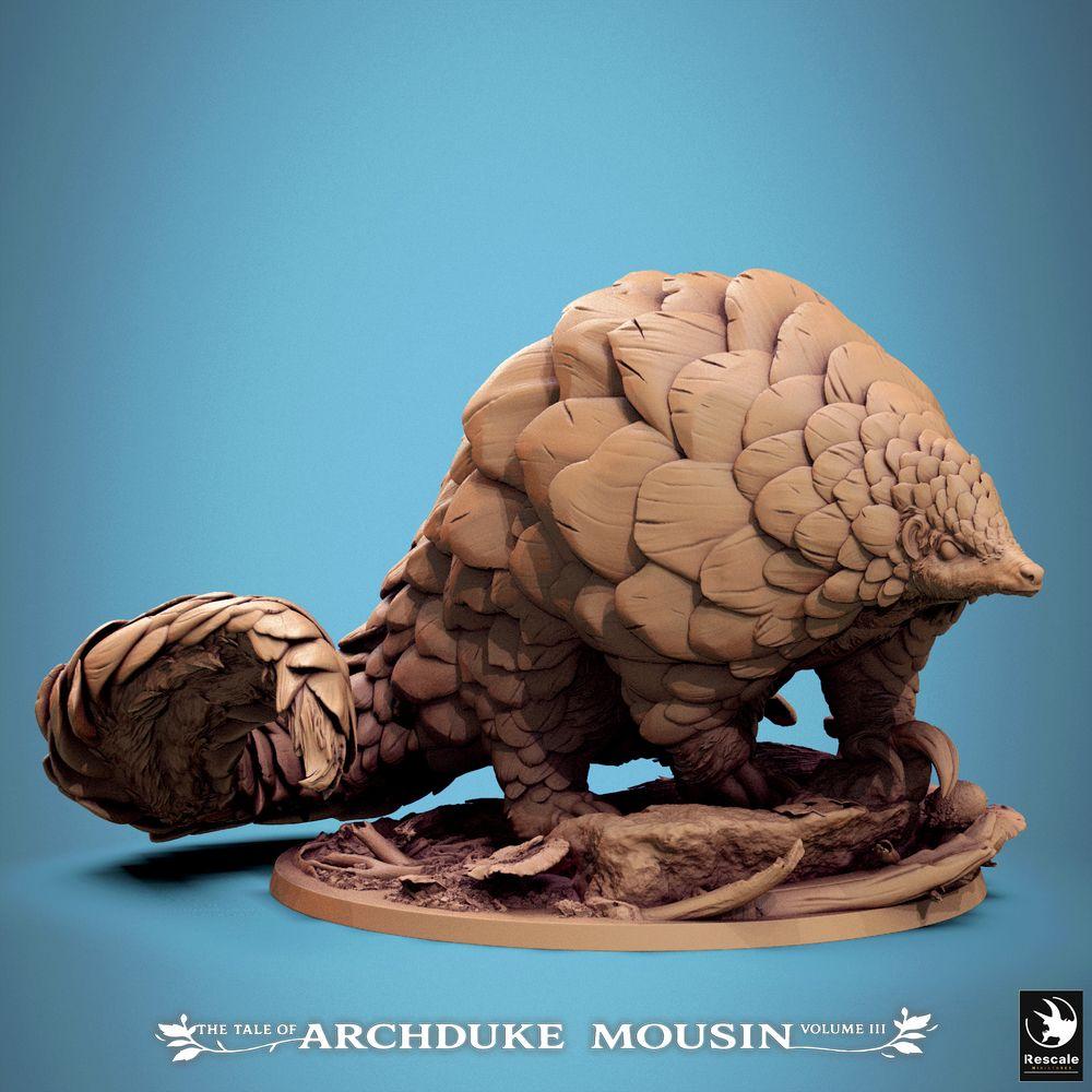 Photo de produit Tabletop 28mm Lord of the Print (LotP) 0 : Miniature Tabletop : Pangolin Dire, Bête Écaillée et Animal Blindé, Creuseur de Terre, Bête Gardienne, Bête de Donjon, Monstre Boss (25_07_B1)